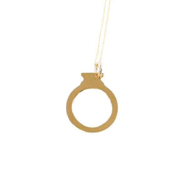 Oyster Gauge Pendant Necklace