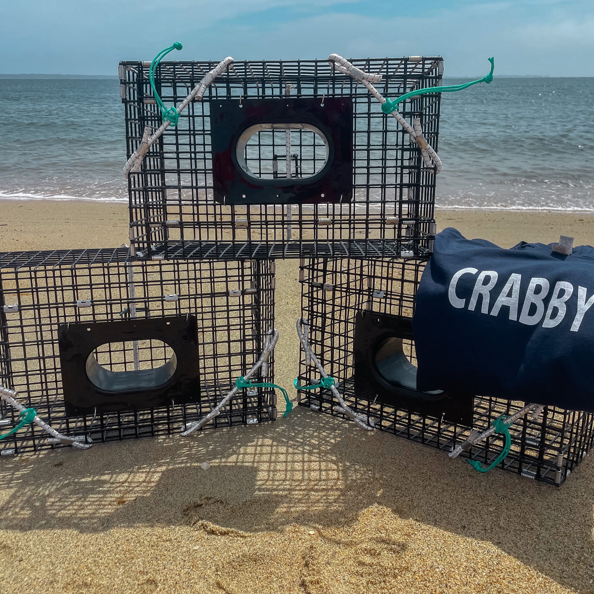 Small Green Crab Trap (3 Pack) with a Free CRABBY Tee