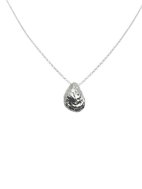 Oyster Shell Pendant Sterling Silver Necklace