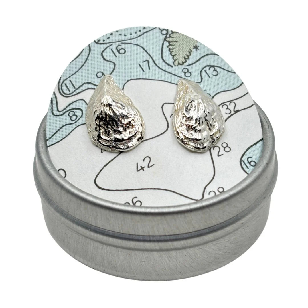 Oyster Shell Sterling Silver Earrings