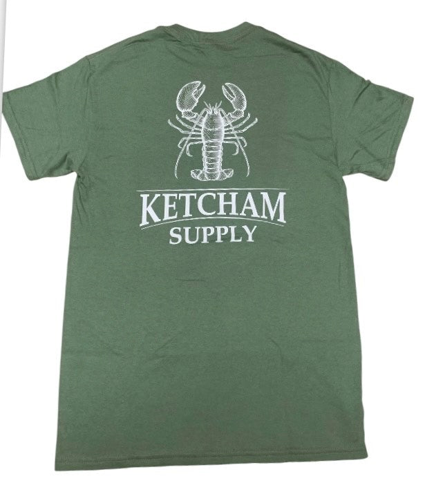 Ketcham Supply Army Green Lobster Tee