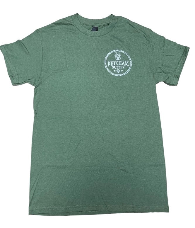 Ketcham Supply Army Green Lobster Tee