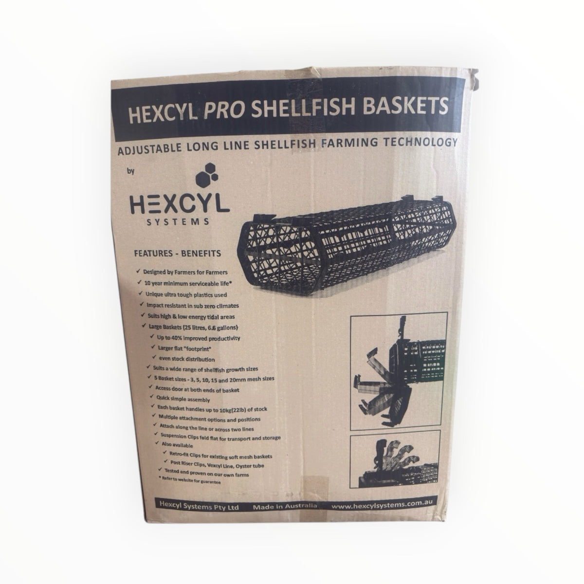 Hexcyl Pro Shellfish Baskets box of 15
