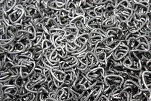 304 Stainless Steel Hog Rings — 15 Gauge | Lighter-Duty, Blunt Tip