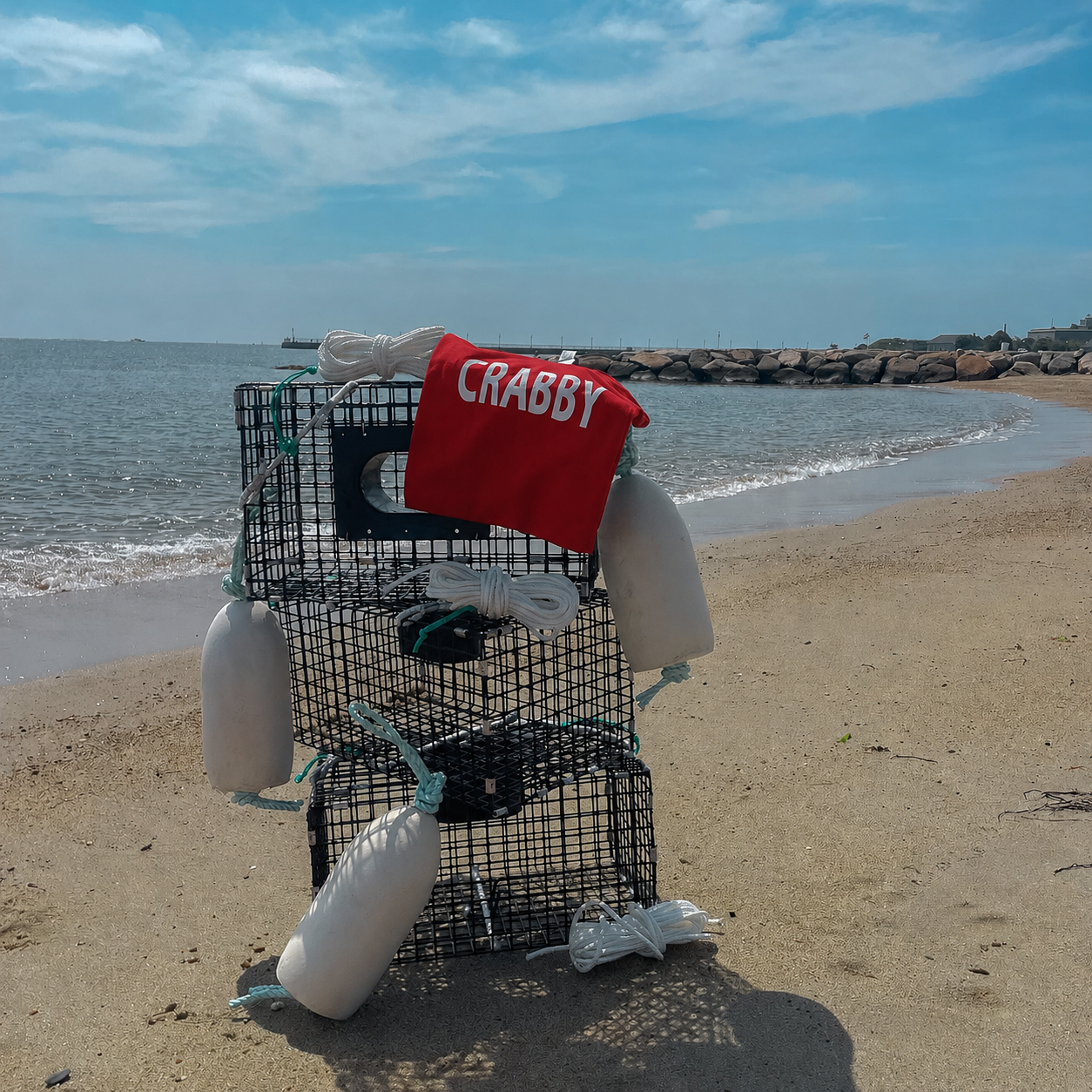 Small Green Crab Trap (3 Pack) with a Free CRABBY Tee