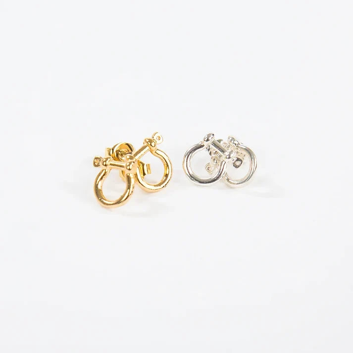 Mariner Shackle Earrings Sterling Silver or 14k Gold Dipped