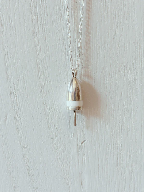 Buoy Pendant Sterling Silver Necklace with Colors