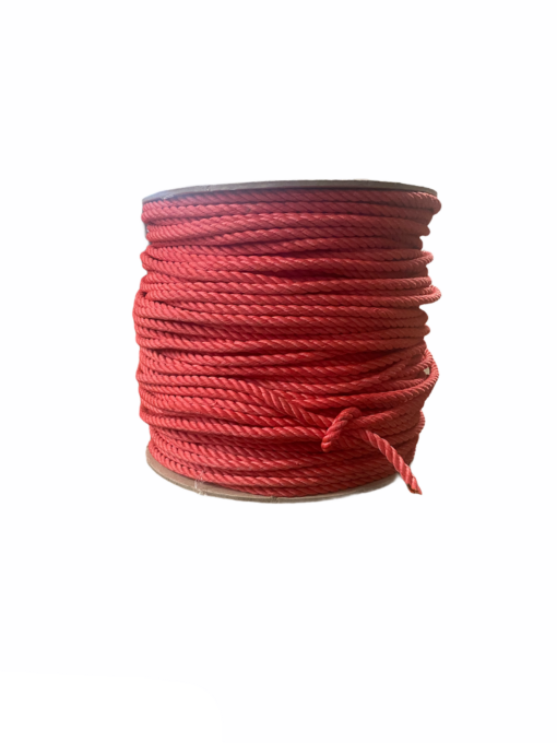 Low Tensile Marine Rope Red - 5/16 Diameter